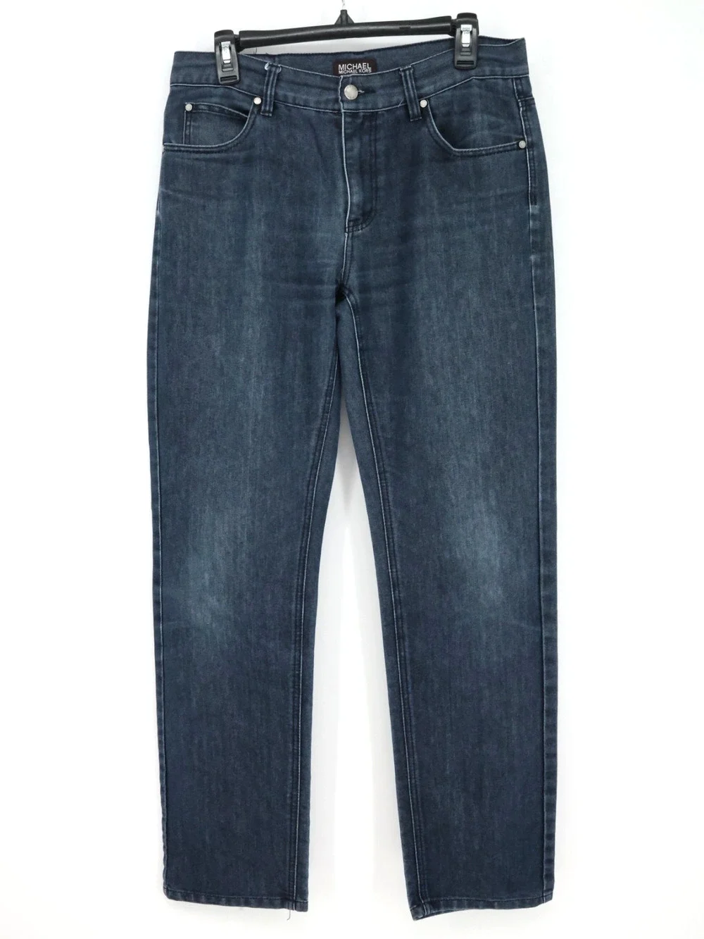 Michael Kors Jeans Mens 32 x 32 Blue Cotton Blend Denim Straight Leg Preppy
